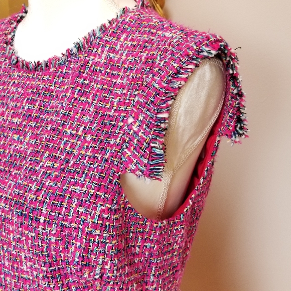 🆕️ J Crew Pink Resume Dress in Autumn Tweed - Picture 5 of 9